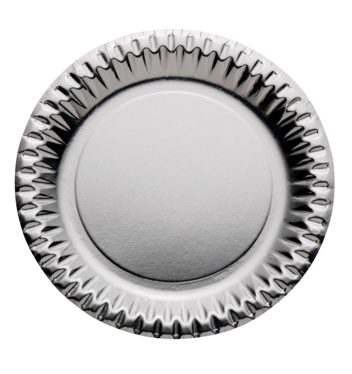 Plato de Carton Redondo Plata 230mm (10 Uds) Plato de Carton Redondo Plata 230mm (10 Uds)