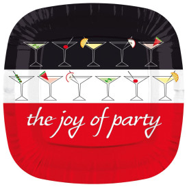 Plato de Carton Cuadrado '' Joy of Party'' 170mm (8 Uds)