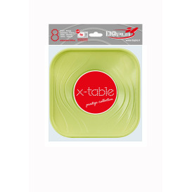 Plato de Plastico Cuadrado Lima PP 180mm (8 Uds)