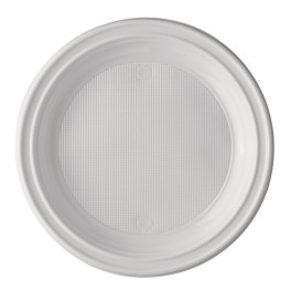 Plato de Plastico Hondo Blanco 205 mm (100 Uds)