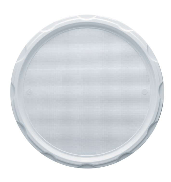 Plato de Plastico para Pizza Blanco 280mm (100 Uds)