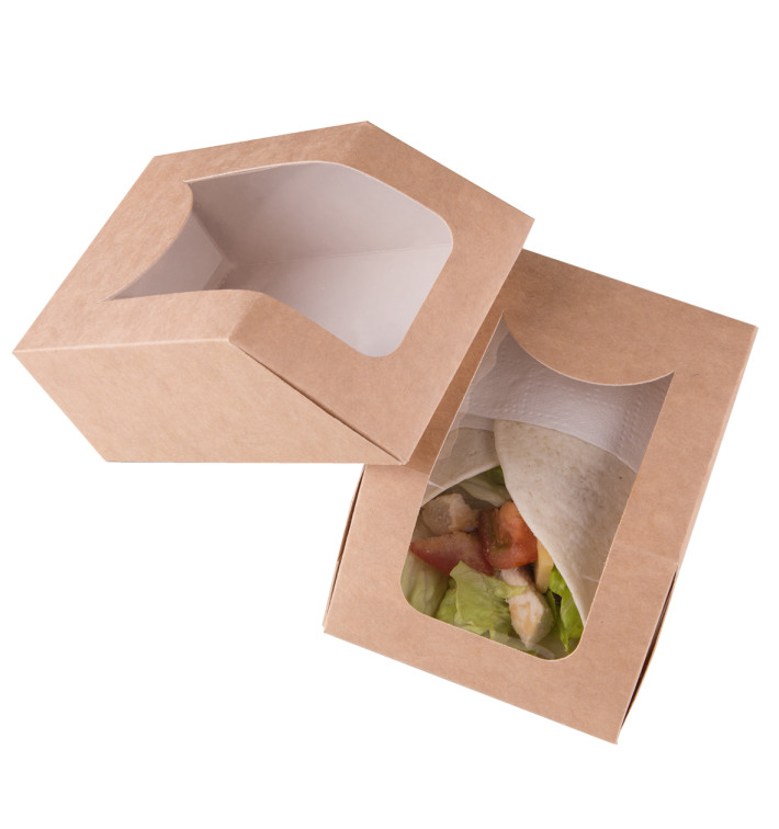 Caja de Carton Kraft con Ventana 90x51x120mm (25 Uds) Caja de Carton Kraft con Ventana 90x51x120mm (25 Uds)