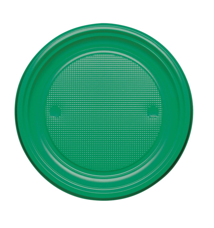 Plato de Plastico PS Llano Verde Ø220mm (30 Uds) Plato de Plastico PS Llano Verde Ø220mm (30 Uds)