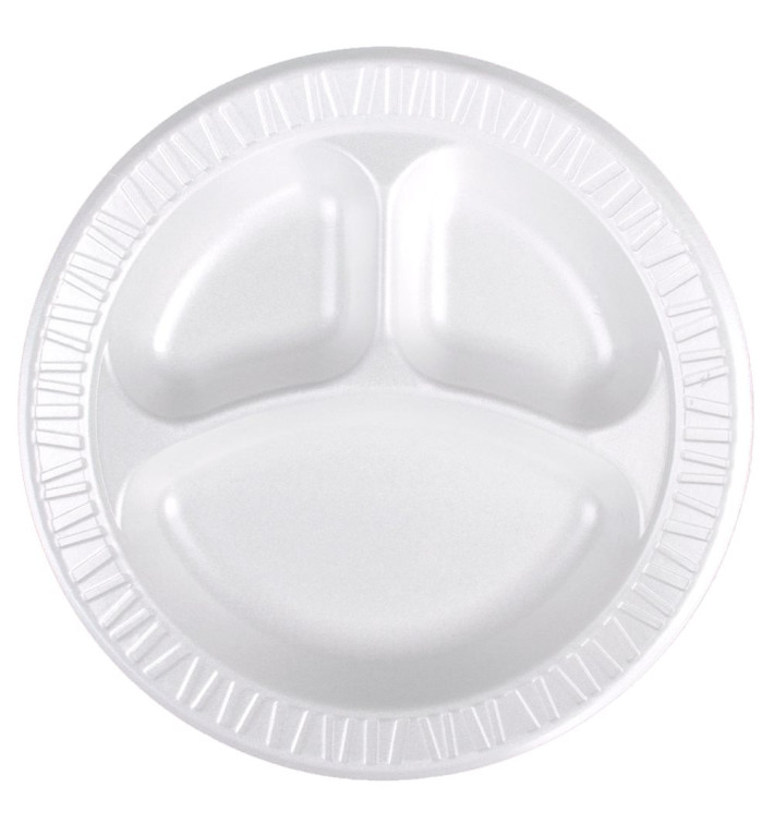 Plato Termico FOAM "Concorde" 3 C. Blanco Ø230mm (125 Uds) Plato Termico FOAM "Concorde" 3 C. Blanco Ø230mm (125 Uds)