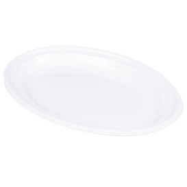 Plato de Plastico PS "Famous Impact" Blanco Ø280mm (125 Uds)