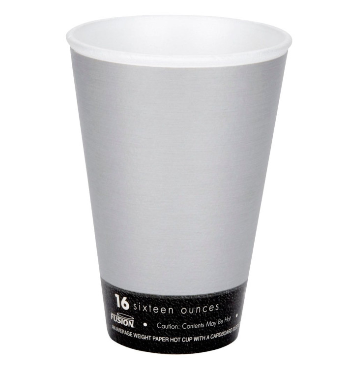 Vaso Termico Foam "Fusion" Gris 16Oz/473ml Ø94mm Ø94mm (25 uds) Vaso Termico Foam "Fusion" Gris 16Oz/473ml Ø94mm Ø94mm (25 uds)
