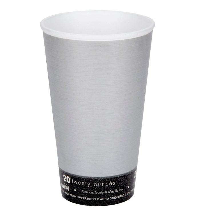 Vaso Termico Foam "Fusion" Gris 20Oz/591ml Ø94mm (20 Unidades) Vaso Termico Foam "Fusion" Gris 20Oz/591ml Ø94mm (20 Unidades)