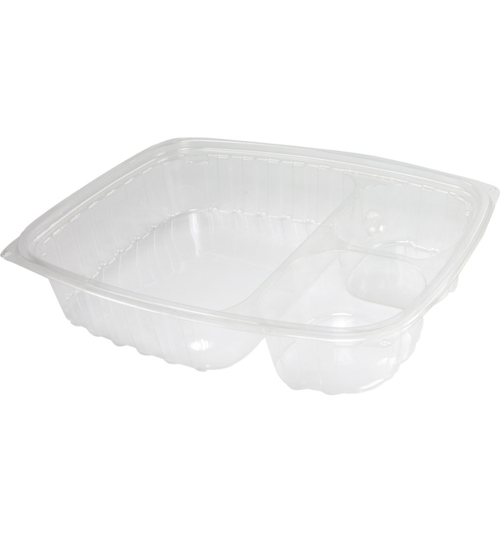 Envase de Plastico PS "Clear Pac" 3 C. Transp. 887ml (63 Uds) Envase de Plastico PS "Clear Pac" 3 C. Transp. 887ml (63 Uds)