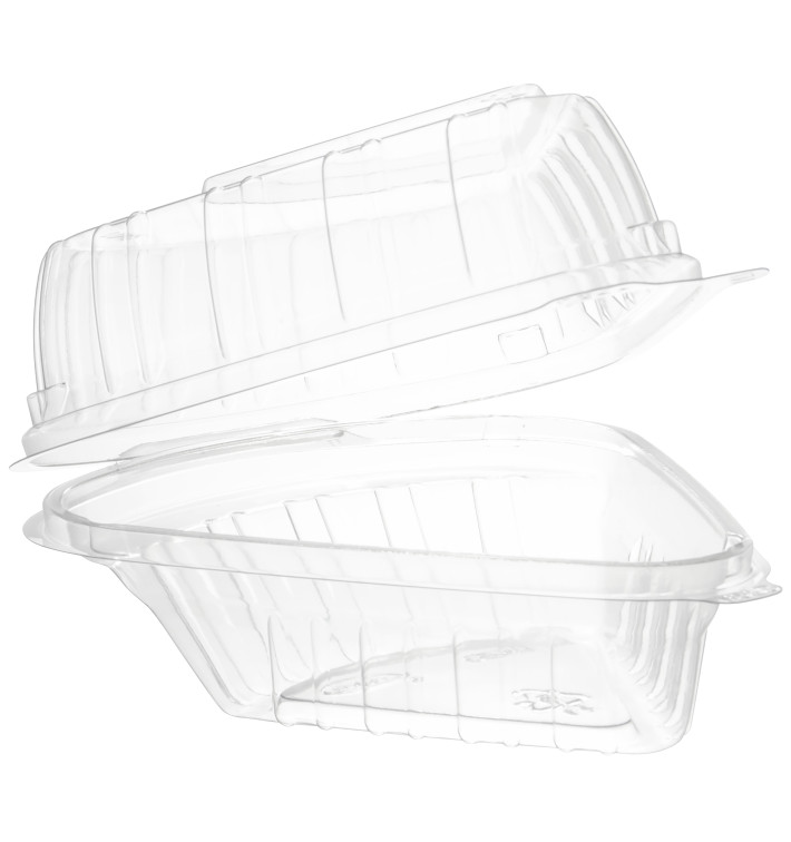 Tarrina Tapa Bisagra OPS "Clear Seal" Para Porción Tarta 169ml (125 Uds) Tarrina Tapa Bisagra OPS "Clear Seal" Para Porción Tarta 169ml (125 Uds)