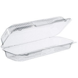 Envase Plástico PS "StayLock" Bisagra Transp. 770ml (125 Uds)