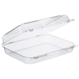 Envase Plástico PS "StayLock" Bisagra Transp. 1430ml (125 Uds)