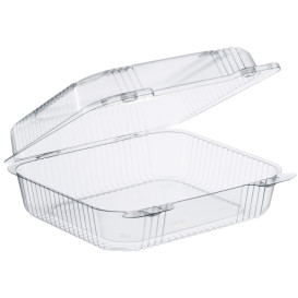 Envase Plástico PS "StayLock" Bisagra Transp. 1260ml (125 Uds)
