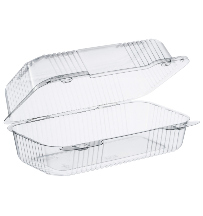Envase Plástico PS "StayLock" Bisagra Transp. 878ml (125 Uds) Envase Plástico PS "StayLock" Bisagra Transp. 878ml (125 Uds)