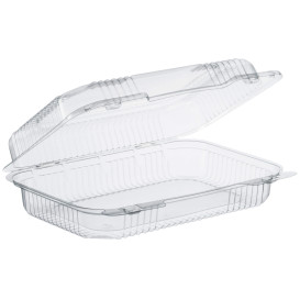 Envase Plástico PS "StayLock" Bisagra Transp. 1080ml (125 Uds)