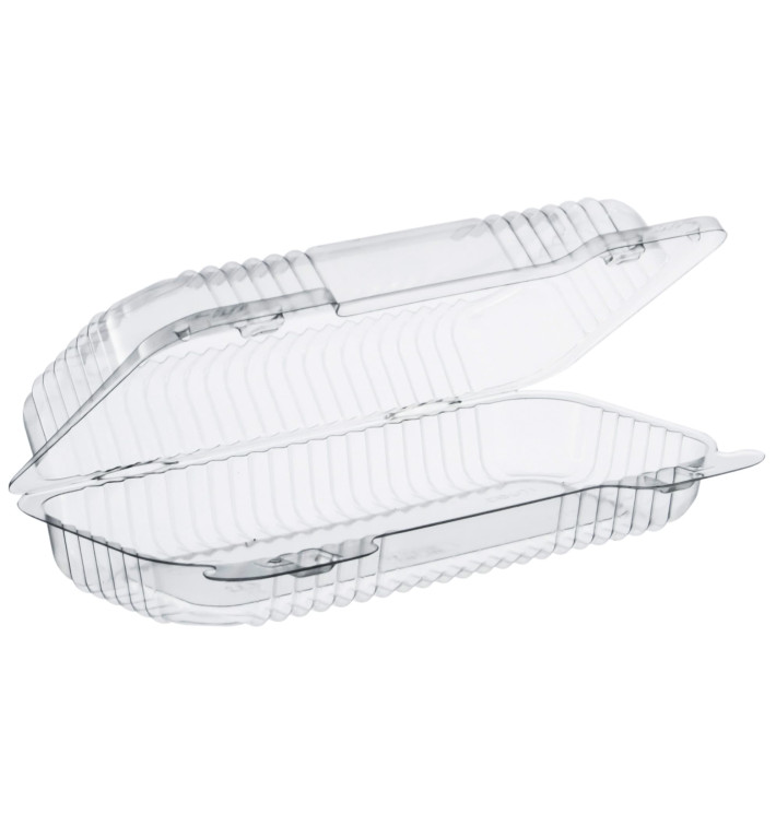 Envase Plástico PS "StayLock" Bisagra Transp. 440ml (125 Uds) Envase Plástico PS "StayLock" Bisagra Transp. 440ml (125 Uds)