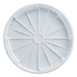 Tapa de Plastico PS para Pizza Blanco 320 mm (100 Uds)