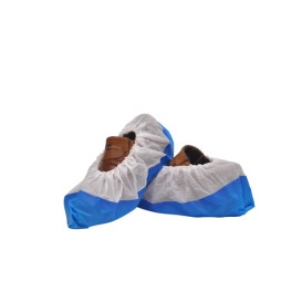Cubrezapatos TST de PP Blanco con Suela Reforzada CPE Azul (50 Uds)