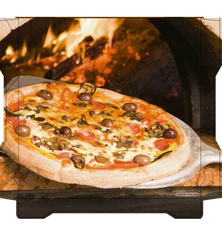 Cajas para Pizza Al Bassanello Pala 33x33x4,2 cm (100 Uds) Cajas para Pizza Al Bassanello Pala 33x33x4,2 cm (100 Uds)