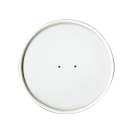 Tapa de Papel Blanca para Tarrina de 8 y12 Oz (25 Uds)