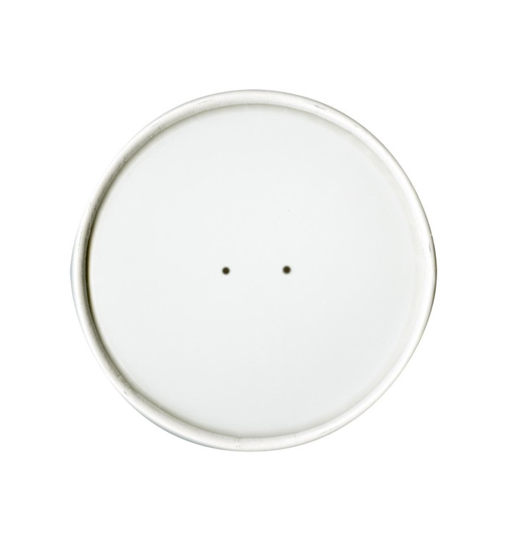 Tapa de Papel Blanca para Tarrina de 8 y12 Oz (25 Uds) Tapa de Papel Blanca para Tarrina de 8 y12 Oz (25 Uds)