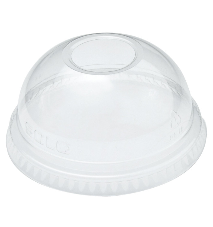 Tapa Cúpula Agujero Vaso PET Solo Ultra Clear 9Oz Alto y 10Oz (100 Uds) Tapa Cúpula Agujero Vaso PET Solo Ultra Clear 9Oz Alto y 10Oz (100 Uds)