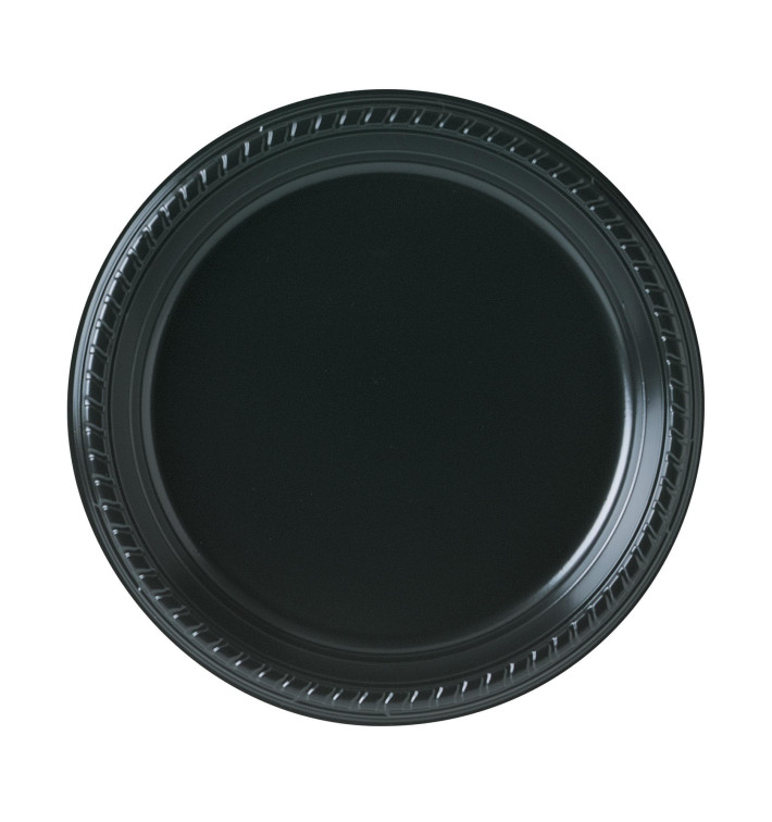 Plato de Plastico Party PS Llano Negro Ø230mm (25 Uds) Plato de Plastico Party PS Llano Negro Ø230mm (25 Uds)
