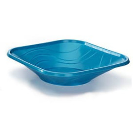 Plato de Plastico PP "X-Table" Cuadrado Turquesa 180mm (8 Uds)