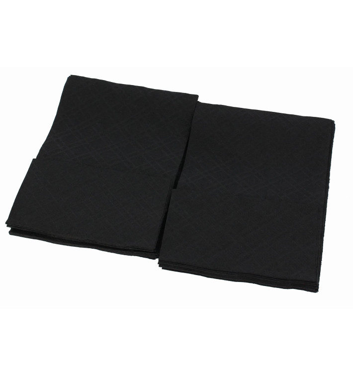 Servilletas de Papel Miniservis Negro 17x17cm (160 Uds) Servilletas de Papel Miniservis Negro 17x17cm (160 Uds)