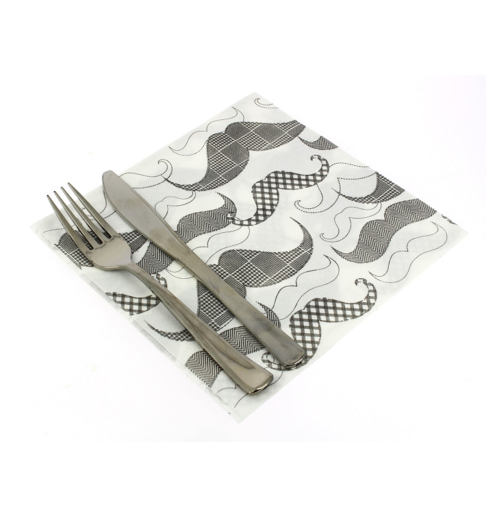 Servilleta Airlaid "Bigotes" 40x40cm (50 Uds) Servilleta Airlaid "Bigotes" 40x40cm (50 Uds)