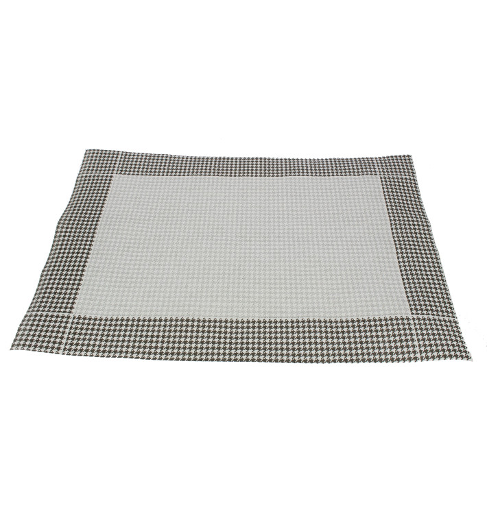 Mantel Individual Papel 30x40cm "Pata Gallo" Negro 50g (500 Uds) Mantel Individual Papel 30x40cm "Pata Gallo" Negro 50g (500 Uds)