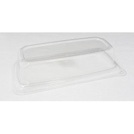 Tapa de Plástico para Envase Caña de Azúcar 24x11cm (50 Uds)