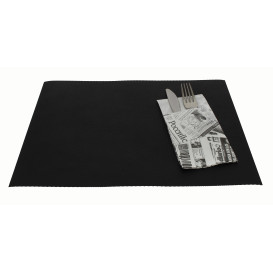 Mantel Individual Reutilizable Negro 30x40cm 250g (200 Uds) Mantel Individual Reutilizable Negro 30x40cm 250g (200 Uds)