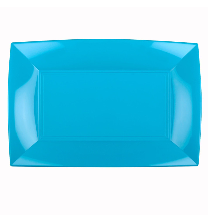 Bandeja de Plastico Turquesa Nice PP 345x230mm (6 Uds) Bandeja de Plastico Turquesa Nice PP 345x230mm (6 Uds)