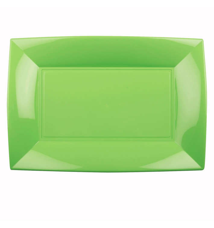 Bandeja de Plastico Verde Lima Nice PP 345x230mm (6 Uds) Bandeja de Plastico Verde Lima Nice PP 345x230mm (6 Uds)