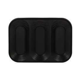 Bandeja de Plastico PP "X-Table" 3C Negro 330x230mm (2 Uds)