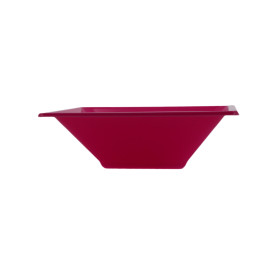 Bol de Plastico Cuadrado Fucsia 120x120x40mm (12 Uds)