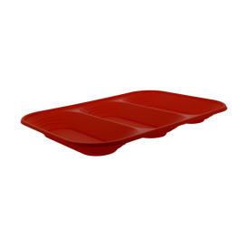 Bandeja de Plastico PP "X-Table" 3C Rojo 330x230mm (2 Uds)