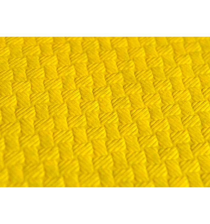 Mantel de Papel Cortado 1x1 Metro Amarillo 40g (400 Uds) Mantel de Papel Cortado 1x1 Metro Amarillo 40g (400 Uds)