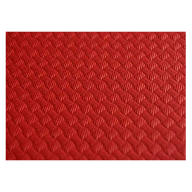 Mantel de Papel Cortado 1x1 Metro Rojo 40g (400 Uds)