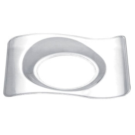 Plato Degustacion Forma Transparente 8x6,6 cm (50 Uds)