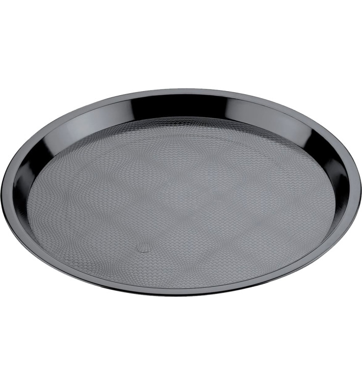 Bandeja Plastico Tray Negra Ø32cm (5 Uds)