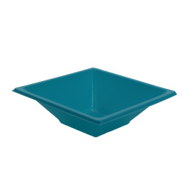 Bol de Plastico Cuadrado Turquesa 120x120x40mm (25 Uds)