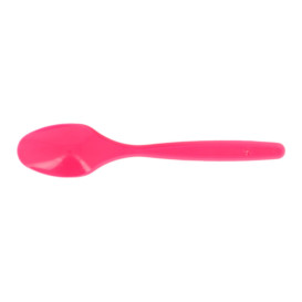 Cucharilla de Plastico PS Fucsia 120mm (40 Uds)