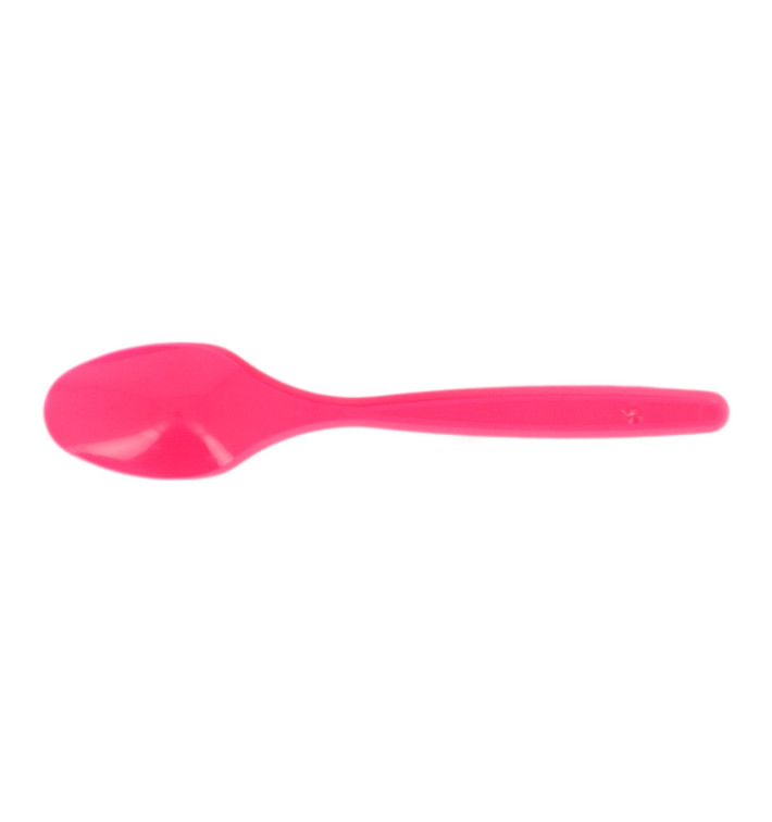 Cucharilla de Plastico PS Fucsia 120mm (40 Uds) Cucharilla de Plastico PS Fucsia 120mm (40 Uds)
