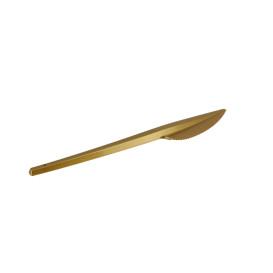Cuchillo de Plastico PS Oro 165mm (20 Uds)