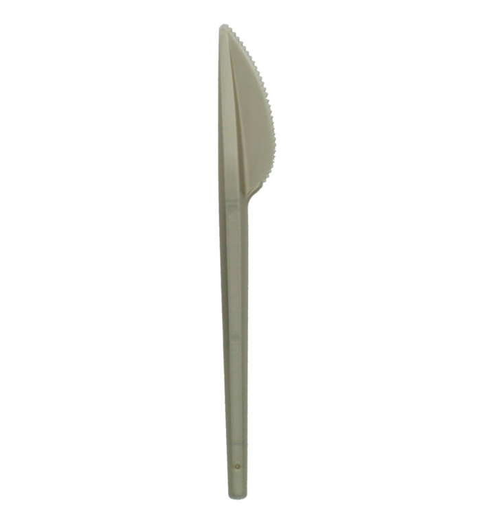 Cuchillo de Plastico PS Plata 165mm (20 Uds) Cuchillo de Plastico PS Plata 165mm (20 Uds)