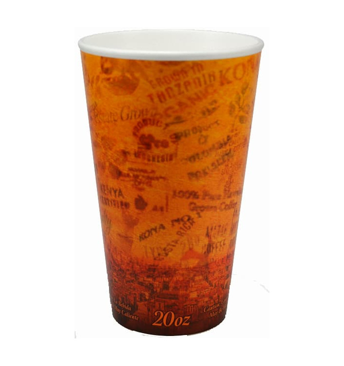 Vaso Termico Foam "Fusion" Naranja 20Oz/591ml Ø9,4cm (20 Uds) Vaso Termico Foam "Fusion" Naranja 20Oz/591ml Ø9,4cm (20 Uds)