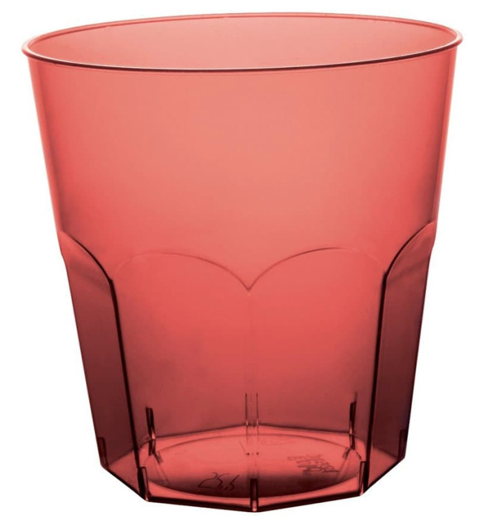 Vaso Plastico Burdeos Transp. PS Ø73mm 220ml (50 Uds) Vaso Plastico Burdeos Transp. PS Ø73mm 220ml (50 Uds)