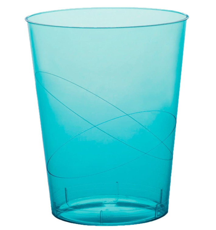 Vaso de Plastico Moon Turquesa Transp. PS 350ml (20 Uds) Vaso de Plastico Moon Turquesa Transp. PS 350ml (20 Uds)