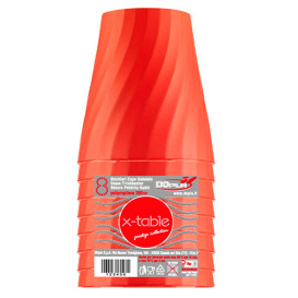 Vaso de Plastico PP "X-Table" Naranja 320ml (8 Uds)